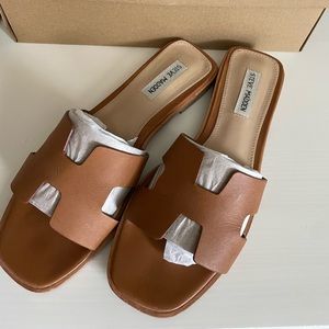 Steve Madden Hadyn Cognac Leather Sandals